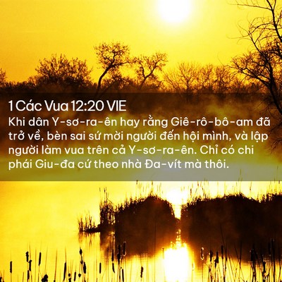 Picture 02 - 1 Các Vua 12:20 VIE - Khi dân Y-sơ-ra-ên hay rằng Giê-rô-bô-am - Bible Verse Picture