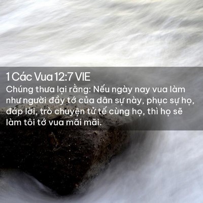 Picture 02 - 1 Các Vua 12:7 VIE - Chúng thưa lại rằng: Nếu ngày nay vua - Bible Verse Picture
