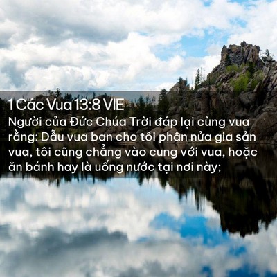 Picture 02 - 1 Các Vua 13:8 VIE - Người của Đức Chúa Trời đáp lại - Bible Verse Picture