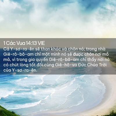 Picture 02 - 1 Các Vua 14:13 VIE - Cả Y-sơ-ra-ên sẽ than khóc và chôn nó; - Bible Verse Picture