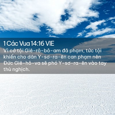 Picture 02 - 1 Các Vua 14:16 VIE - Vì cớ tội Giê-rô-bô-am đã phạm, tức - Bible Verse Picture