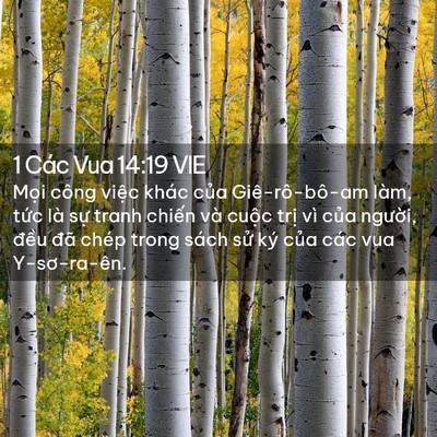 Picture 02 - 1 Các Vua 14:19 VIE - Mọi công việc khác của Giê-rô-bô-am - Bible Verse Picture