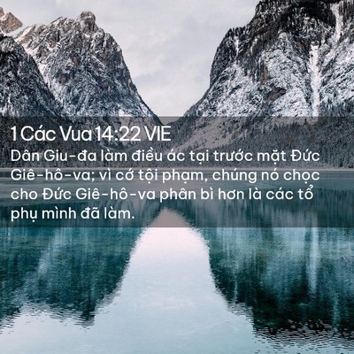Picture 02 - 1 Các Vua 14:22 VIE - Dân Giu-đa làm điều ác tại trước - Bible Verse Picture
