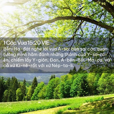 Picture 02 - 1 Các Vua 15:20 VIE - Bên-Ha-đát nghe lời vua A-sa; bèn sai các - Bible Verse Picture