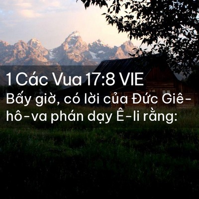 Picture 02 - 1 Các Vua 17:8 VIE - Bấy giờ, có lời của Đức Giê-hô-va - Bible Verse Picture