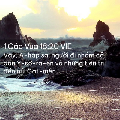 Picture 02 - 1 Các Vua 18:20 VIE - Vậy, A-háp sai người đi nhóm cả dân - Bible Verse Picture