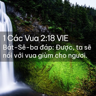 Picture 02 - 1 Các Vua 2:18 VIE - Bát-Sê-ba đáp: Được, ta sẽ nói với - Bible Verse Picture