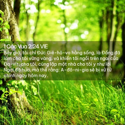 Picture 02 - 1 Các Vua 2:24 VIE - Bây giờ, tôi chỉ Đức Giê-hô-va hằng - Bible Verse Picture