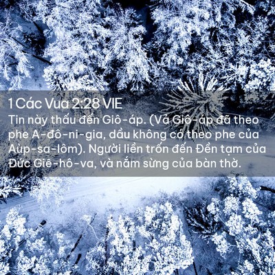 Picture 02 - 1 Các Vua 2:28 VIE - Tin này thấu đến Giô-áp. (Vả Giô-áp - Bible Verse Picture