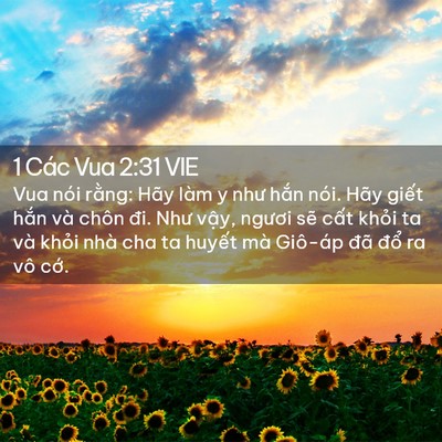 Picture 02 - 1 Các Vua 2:31 VIE - Vua nói rằng: Hãy làm y như hắn nói. - Bible Verse Picture