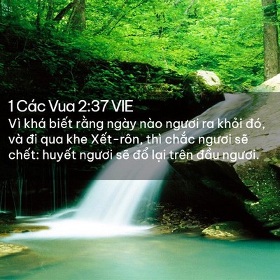 Picture 02 - 1 Các Vua 2:37 VIE - Vì khá biết rằng ngày nào ngươi ra - Bible Verse Picture
