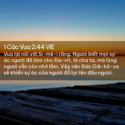 Picture 02 - 1 Các Vua 2:44 VIE - Vua lại nói với Si-mê-i rằng: Ngươi - Bible Verse Picture