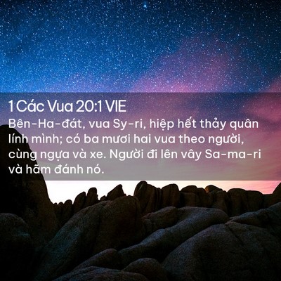 Picture 02 - 1 Các Vua 20:1 VIE - Bên-Ha-đát, vua Sy-ri, hiệp hết thảy - Bible Verse Picture