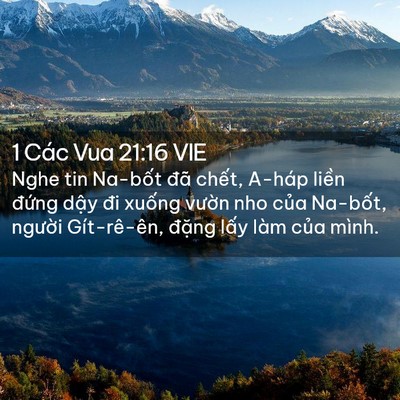 Picture 02 - 1 Các Vua 21:16 VIE - Nghe tin Na-bốt đã chết, A-háp liền - Bible Verse Picture