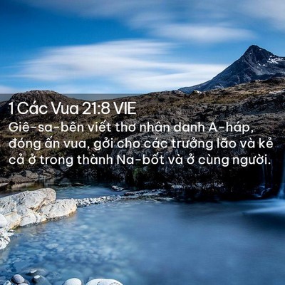 Picture 02 - 1 Các Vua 21:8 VIE - Giê-sa-bên viết thơ nhân danh A-háp, - Bible Verse Picture