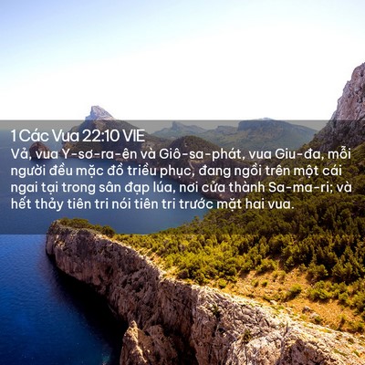 Picture 02 - 1 Các Vua 22:10 VIE - Vả, vua Y-sơ-ra-ên và Giô-sa-phát, vua - Bible Verse Picture