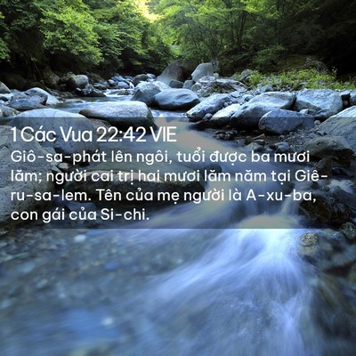 Picture 02 - 1 Các Vua 22:42 VIE - Giô-sa-phát lên ngôi, tuổi được ba - Bible Verse Picture
