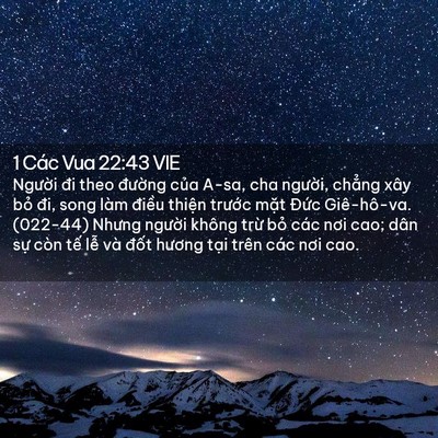 Picture 02 - 1 Các Vua 22:43 VIE - Người đi theo đường của A-sa, cha - Bible Verse Picture