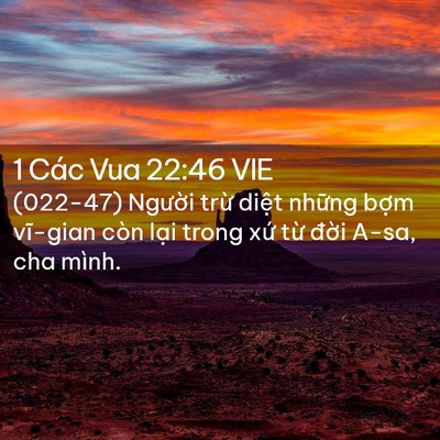 Picture 02 - 1 Các Vua 22:46 VIE - (022-47) Người trừ diệt những bợm - Bible Verse Picture
