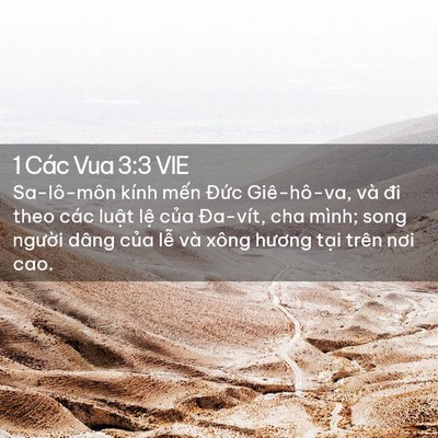 Picture 02 - 1 Các Vua 3:3 VIE - Sa-lô-môn kính mến Đức Giê-hô-va, và - Bible Verse Picture
