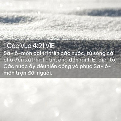 Picture 02 - 1 Các Vua 4:21 VIE - Sa-lô-môn cai trị trên các nước, từ - Bible Verse Picture