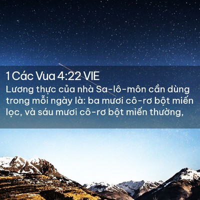 Picture 02 - 1 Các Vua 4:22 VIE - Lương thực của nhà Sa-lô-môn cần dùng - Bible Verse Picture