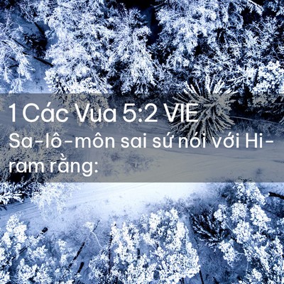 Picture 02 - 1 Các Vua 5:2 VIE - Sa-lô-môn sai sứ nói với Hi-ram - Bible Verse Picture