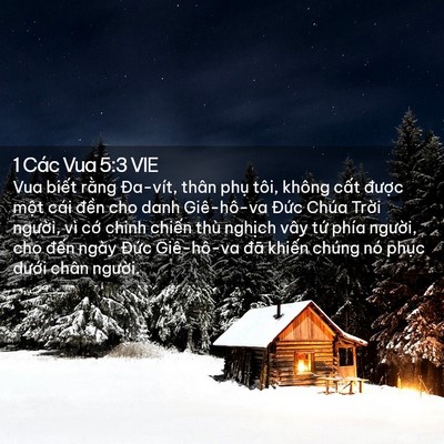 Picture 02 - 1 Các Vua 5:3 VIE - Vua biết rằng Đa-vít, thân phụ tôi, - Bible Verse Picture