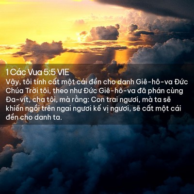 Picture 02 - 1 Các Vua 5:5 VIE - Vậy, tôi tính cất một cái đền cho - Bible Verse Picture