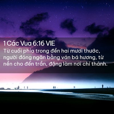 Picture 02 - 1 Các Vua 6:16 VIE - Từ cuối phía trong đền hai mươi - Bible Verse Picture