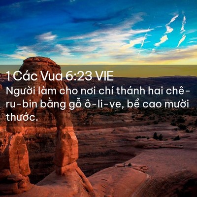 Picture 02 - 1 Các Vua 6:23 VIE - Người làm cho nơi chí thánh hai - Bible Verse Picture