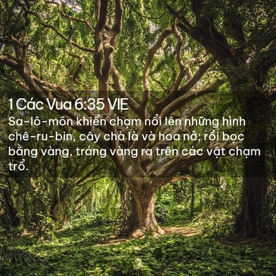 Picture 02 - 1 Các Vua 6:35 VIE - Sa-lô-môn khiến chạm nổi lên những - Bible Verse Picture