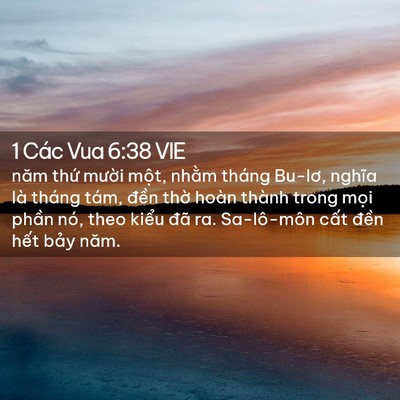 Picture 02 - 1 Các Vua 6:38 VIE - năm thứ mười một, nhằm tháng Bu-lơ, - Bible Verse Picture
