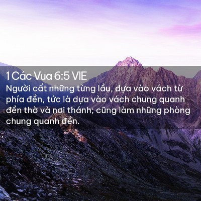 Picture 02 - 1 Các Vua 6:5 VIE - Người cất những từng lầu, dựa vào - Bible Verse Picture