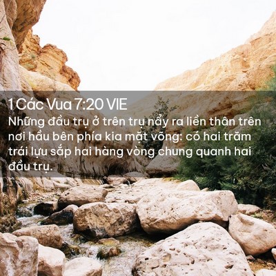 Picture 02 - 1 Các Vua 7:20 VIE - Những đầu trụ ở trên trụ nẩy ra - Bible Verse Picture