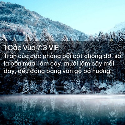Picture 02 - 1 Các Vua 7:3 VIE - Trần của các phòng bởi cột chống - Bible Verse Picture