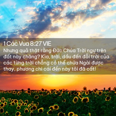 Picture 02 - 1 Các Vua 8:27 VIE - Nhưng quả thật rằng Đức Chúa Trời - Bible Verse Picture