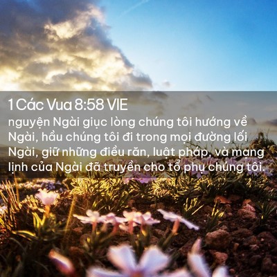 Picture 02 - 1 Các Vua 8:58 VIE - nguyện Ngài giục lòng chúng tôi hướng - Bible Verse Picture