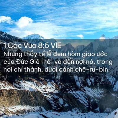 Picture 02 - 1 Các Vua 8:6 VIE - Những thầy tế lễ đem hòm giao ước - Bible Verse Picture