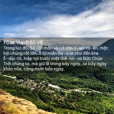 Picture 02 - 1 Các Vua 8:65 VIE - Trong lúc đó, Sa-lô-môn và cả dân - Bible Verse Picture