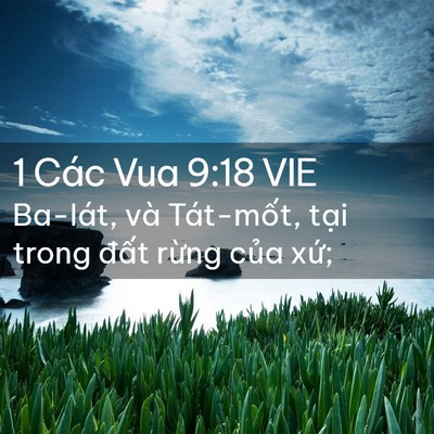 Picture 02 - 1 Các Vua 9:18 VIE - Ba-lát, và Tát-mốt, tại trong đất - Bible Verse Picture