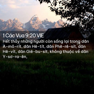 Picture 02 - 1 Các Vua 9:20 VIE - Hết thảy những người còn sống lại - Bible Verse Picture