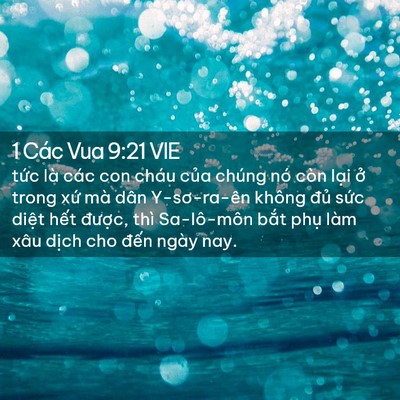 Picture 02 - 1 Các Vua 9:21 VIE - tức là các con cháu của chúng nó còn - Bible Verse Picture