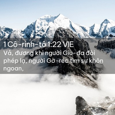 Picture 02 - 1 Cô-rinh-tô 1:22 VIE - Vả, đương khi người Giu-đa đòi phép - Bible Verse Picture