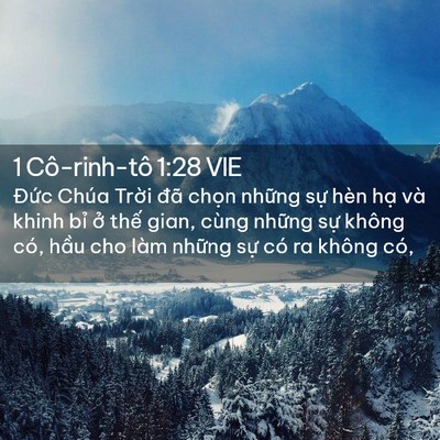 Picture 02 - 1 Cô-rinh-tô 1:28 VIE - Đức Chúa Trời đã chọn những sự hèn - Bible Verse Picture