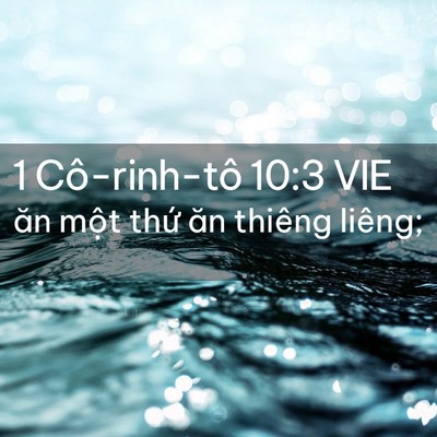 Picture 02 - 1 Cô-rinh-tô 10:3 VIE - ăn một thứ ăn thiêng - Bible Verse Picture