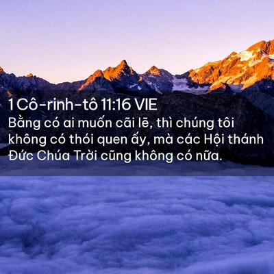Picture 02 - 1 Cô-rinh-tô 11:16 VIE - Bằng có ai muốn cãi lẽ, thì chúng tôi - Bible Verse Picture