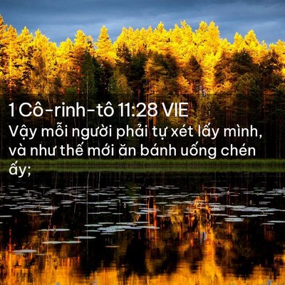 Picture 02 - 1 Cô-rinh-tô 11:28 VIE - Vậy mỗi người phải tự xét lấy - Bible Verse Picture