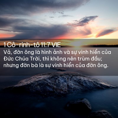 Picture 02 - 1 Cô-rinh-tô 11:7 VIE - Vả, đờn ông là hình ảnh và sự vinh - Bible Verse Picture