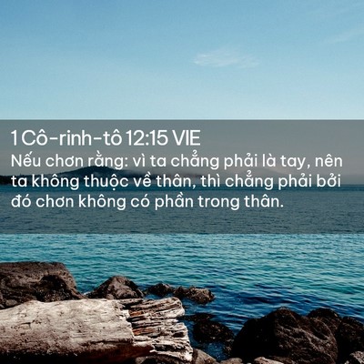 Picture 02 - 1 Cô-rinh-tô 12:15 VIE - Nếu chơn rằng: vì ta chẳng phải là - Bible Verse Picture